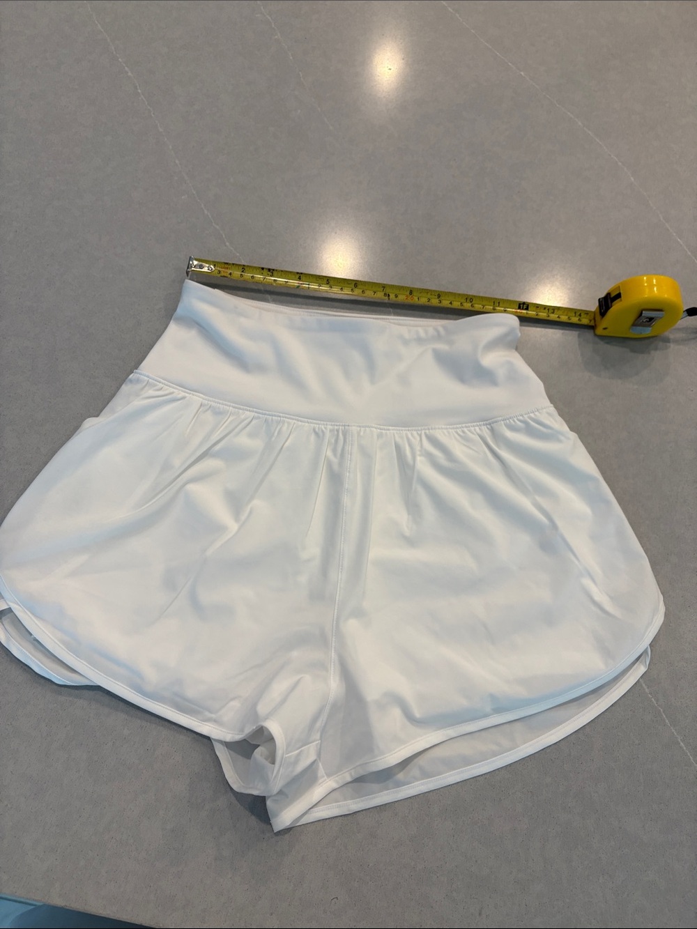 Wilson White Women's Athletic Shorts with High Waistband